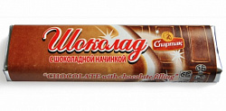 Шоколад темный с шоколадной начинкой 47г эт.бум.пенал/52шт (Спартак;Беларусь)