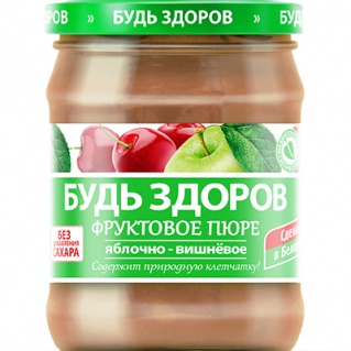 Пюре яблочно-вишневое  АВС 450г/6шт