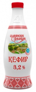 Кефир "Славянские традиции" 3,2% ПЭТ-бутылка 09 л.