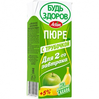 Пюре яблочно-банановое АВС 200г ТЕТРА ПАК (27шт)