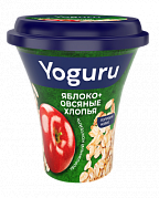 Коктейль творожный "YOGURU" Яблоко+овсяные хлопья 2,9%, 230гр.